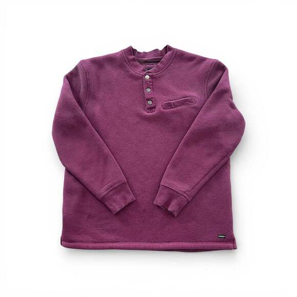 Stanley Other - Stanley Men's Sherpa Lined Waffle Knit Henley Pullover - Burgundy Size L